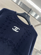 CHANEL 25S EMBROIDERED CROCHET SWEATER 348