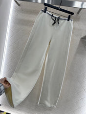 CHANEL 25S WIDE-LEG FLEECE-LINED PANTS 404