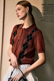 MIUMIU SHORT-SLEEVE KNIT TOP STYLE 365