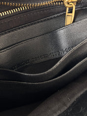 MONACO MINI BAG 25 IN BLACK ARENA CALFSKIN GOLD HARDWARE