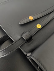 BEL AIR CLUTCH 27 IN BLACK NAPPA LAMBSKIN GOLD HARDWARE