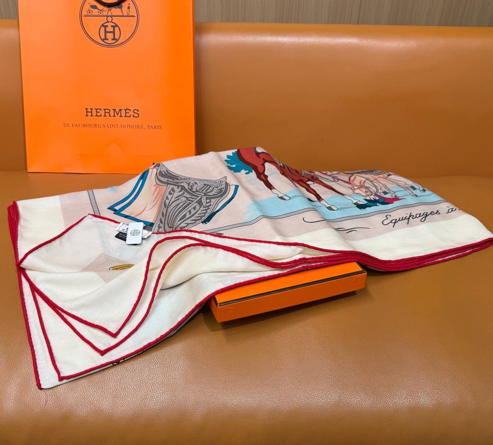 HERMES 26S SCARF 140 IN CASHMERE AND SILK 305965