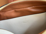 MARMONT SMALL SHOULDER BAG 24 IN WHITE CALFSKIN GOLD HARDWARE
