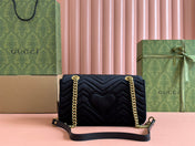 GUCCI 26S GG MARMONT MATELASSE 26 IN BLACK VELVET