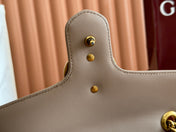 GG MARMONT MATELASSÉ LARGE 26 BAG BEIGE CALFSKIN