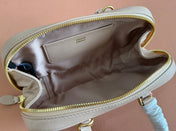 ARCADIE MATELASSÉ BAG 19 IN NUDE CALFSKIN GOLD HARDWARE