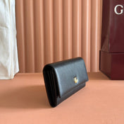 GG MARMONT CONTINENTAL WALLET 19 BLACK IN CALFSKIN