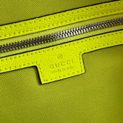 GUCCI CHROMA LARGE DUFFLE BAG 45 LIME GREEN IN GG MONOGRAM CANVAS