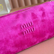SUEDE BAG 22 FUCHSIA GOLD HARDWARE