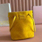 MINI TOTE BAG 17 MUSTARD YELLOW IN NAPPA CALFSKIN