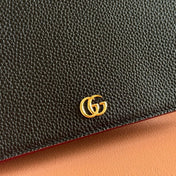 GUCCI 26S GG MARMONT BAG 20 IN BLACK CALFSKIN