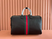 GUCCI 26S DUFFLE BAG 44 IN BLACK CALFSKIN