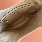 MIUMIU 26S IVY 40 TOTE IN BEIGE PATENT CALFSKIN