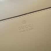 GUCCI 26S SIENA TOP HANDLE BAG 19 IN WHITE CALFSKIN