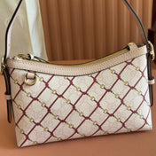GUCCI 26S GG EMBLEM BUCKET BAG 22 IN LIGHT PINK COATED FABRIC