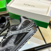BOTTEGA VENETA 26S ORBIT SNEAKERS IN BLACK TECHNICAL MESH