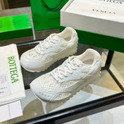 BOTTEGA VENETA 26S ORBIT SNEAKERS IN WHITE TECHNICAL MESH