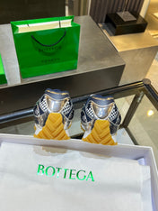 BOTTEGA VENETA 26S ORBIT SNEAKERS IN SILVER AND NAVY BLUE TECHNICAL MESH