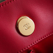 CHANEL 26S TOTE BAG 41 IN RED MULTICOLOR CANVAS AND CALFSKIN GOLD HARDWARE