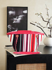CHANEL 26S TOTE BAG 41 IN RED MULTICOLOR CANVAS AND CALFSKIN GOLD HARDWARE