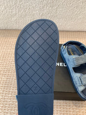 DAD SANDAL IN CLASSIC BLUE DENIM FABRIC