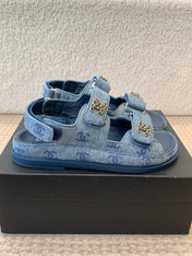 DAD SANDAL IN CLASSIC BLUE DENIM FABRIC
