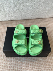 DAD SANDAL IN TEA GREEN CALFSKIN MULE
