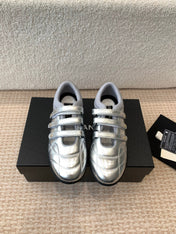 MARY JANE SNEAKERS IN SILVER LAMBSKIN
