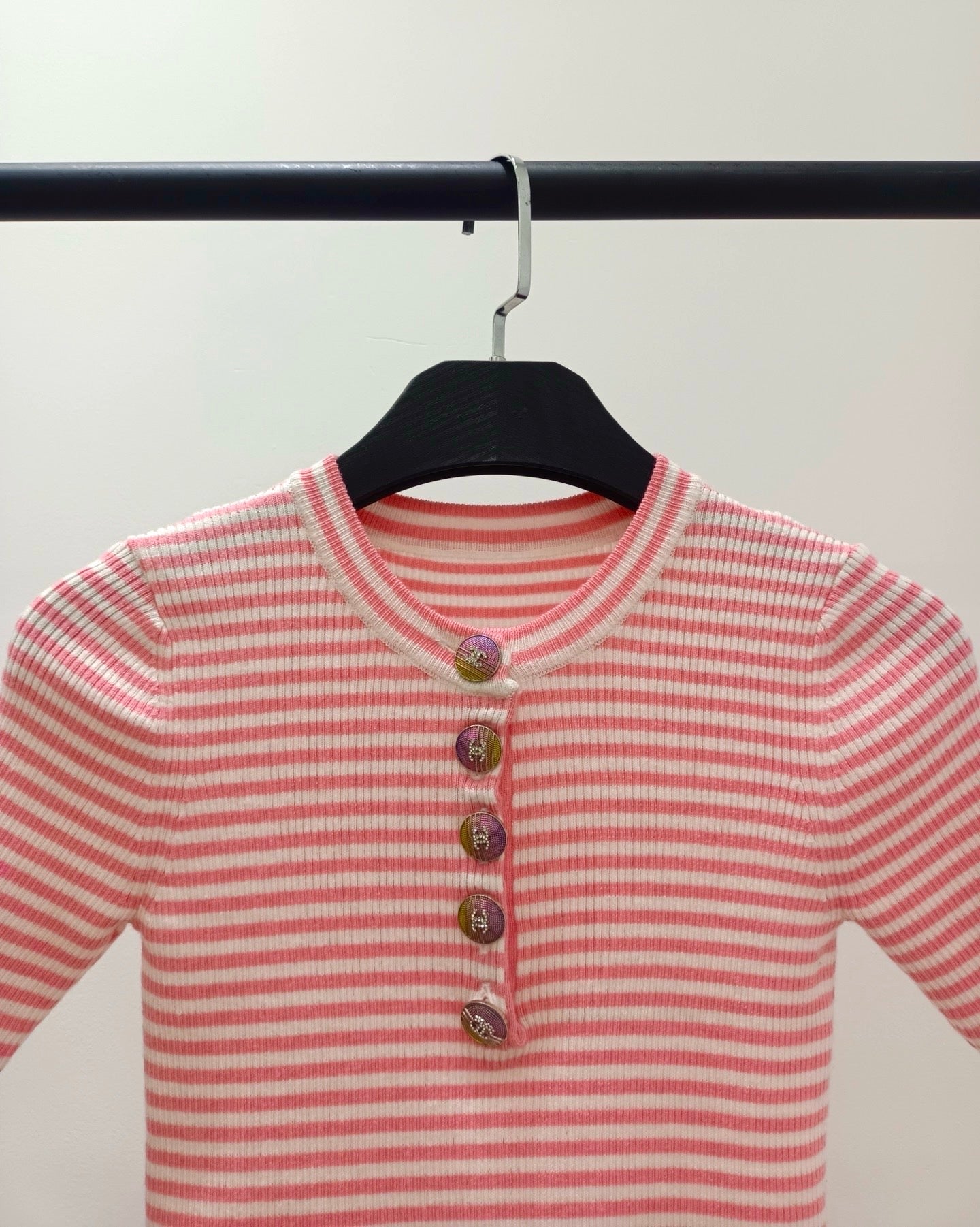 CHANEL 26S SHORT SLEEVE KNIT T-SHIRT STYLE 1227