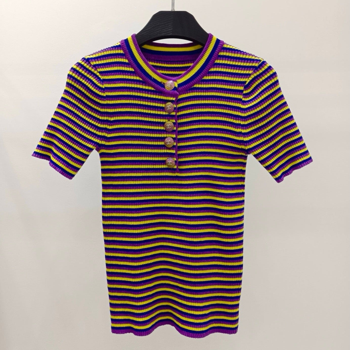 CHANEL 26S SHORT SLEEVE KNIT T-SHIRT STYLE 1226