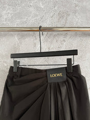 Loewe Draped Skirt Brown Polyester Fiber