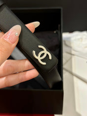 CHANEL 26S BELT 20 MM IN BLACK CALFSKIN 658410