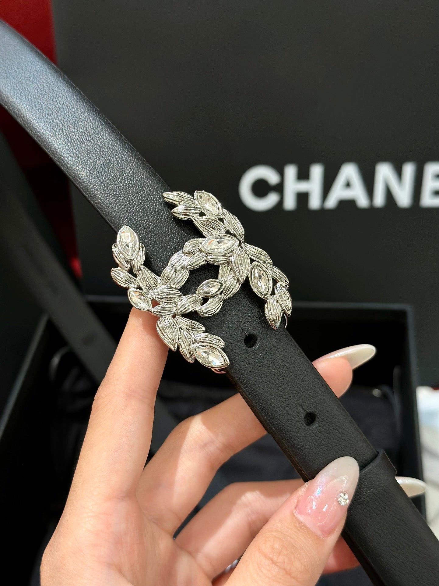 CHANEL 26S BELT 20 MM IN BLACK CALFSKIN 658410