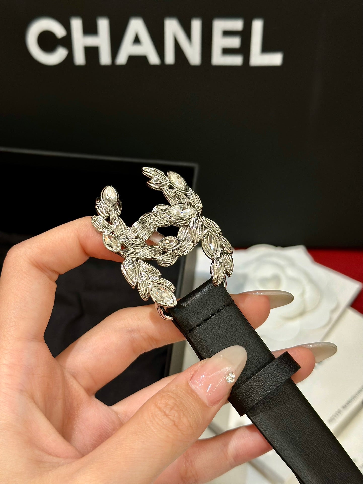 CHANEL 26S BELT 20 MM IN BLACK CALFSKIN 658410