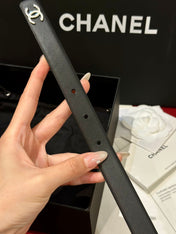 CHANEL 26S BELT 20 MM IN BLACK CALFSKIN 658411