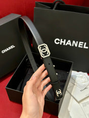 CHANEL 26S BELT 20 MM IN BLACK CALFSKIN 658411