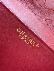 CHANEL 26S SOUPLISSIMO MAXI FLAP MEDIUM 32 IN CARAMEL BROWN GRAINED CALFSKIN GOLD HARDWARE