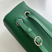 CHANEL 26S MAXI FLAP BAG 32 IN GREEN GRAINED CALFSKIN SILVER HARDWARE