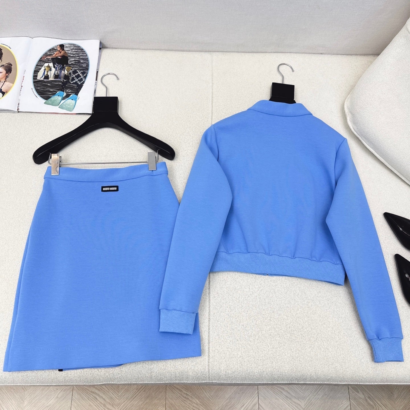 MIUMIU JACKET AND SKIRT SET STYLE 861