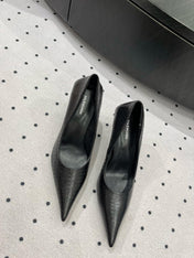 CLASSIC PUMPS 65MM IN BLACK LIZARD PATTERN CALFSKIN