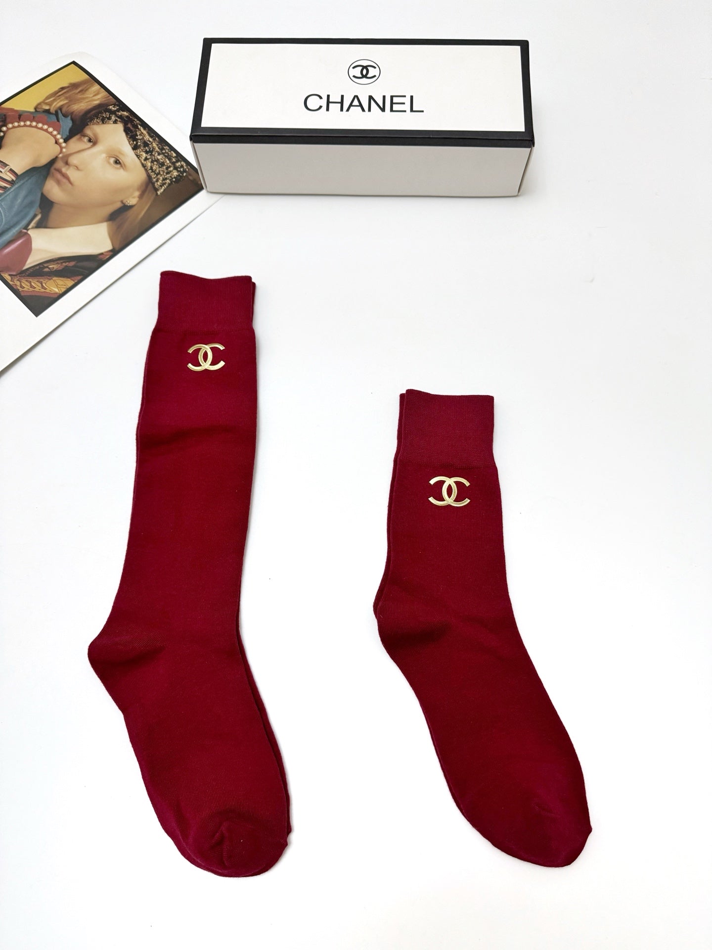CHANEL 26S CREW SOCKS 397279 (1 BOX)