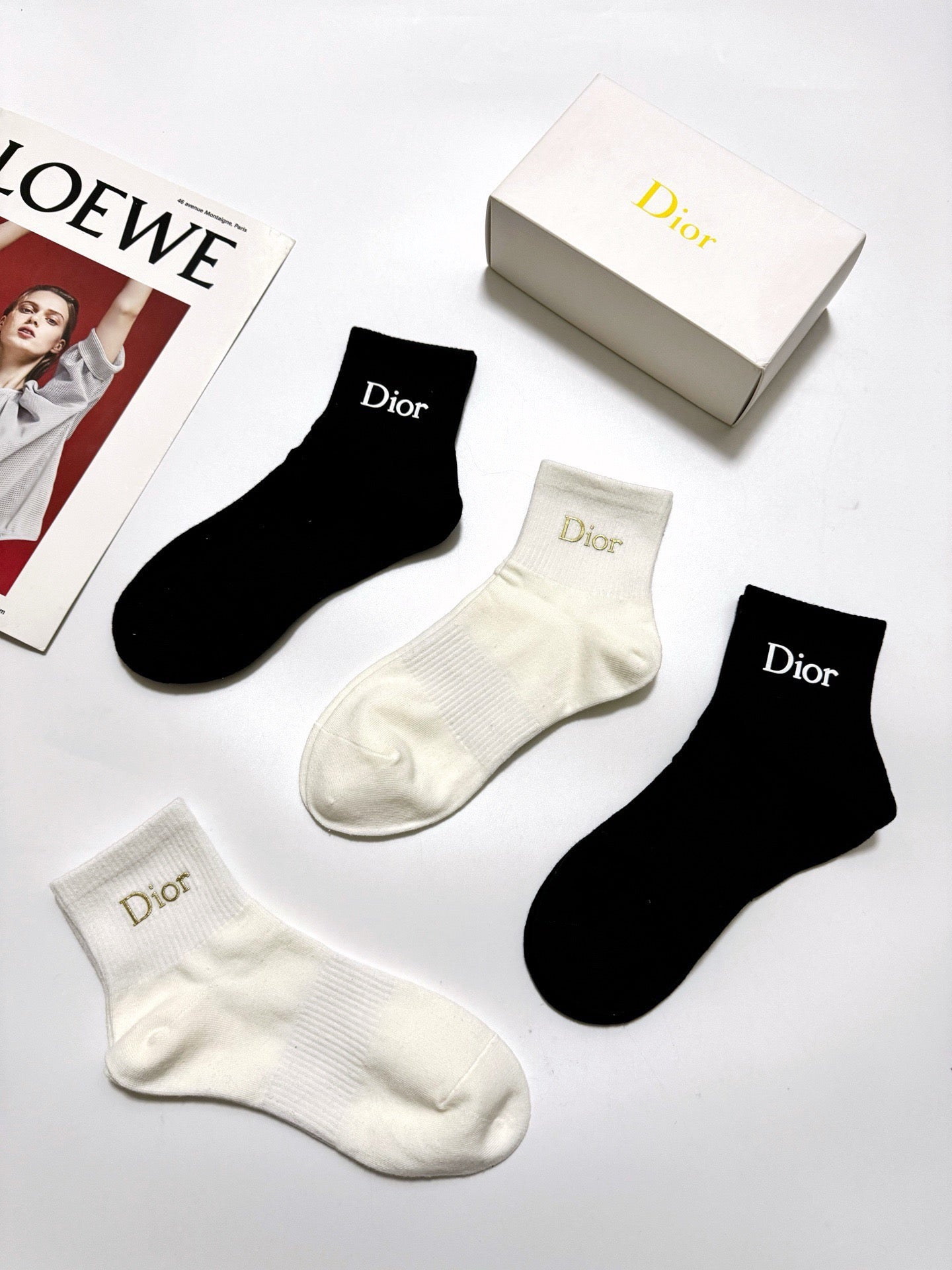 DIOR 26S ANKLE SOCKS 403637 (1 BOX)