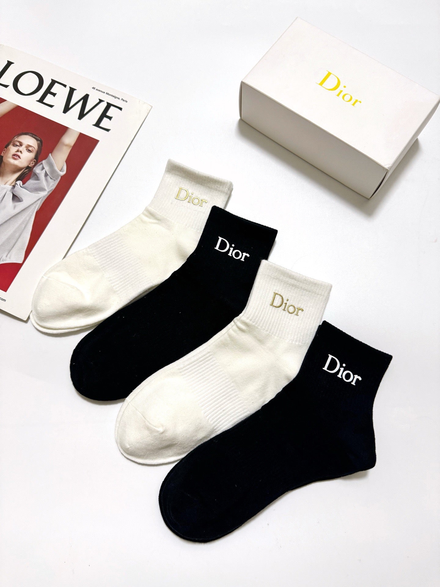 DIOR 26S ANKLE SOCKS 403637 (1 BOX)