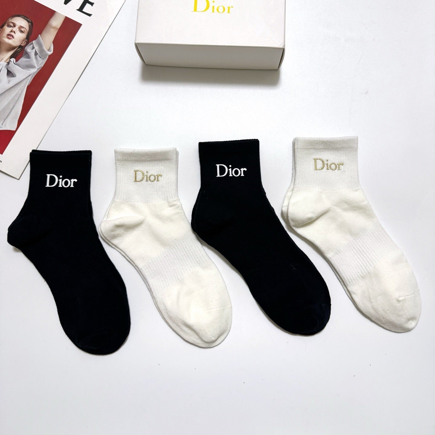 DIOR 26S ANKLE SOCKS 403637 (1 BOX)