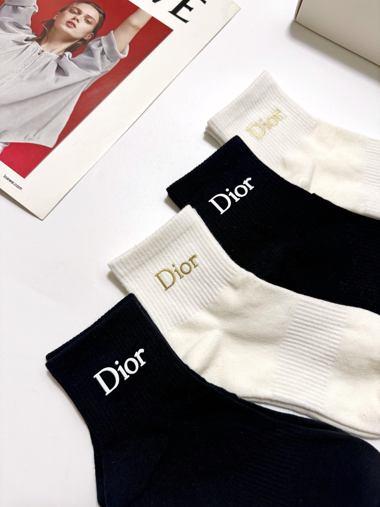 DIOR 26S ANKLE SOCKS 403637 (1 BOX)