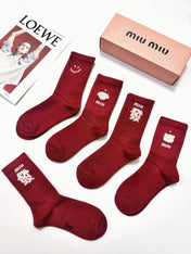 MIUMIU 26S CREW SOCKS 407170 (1 BOX)