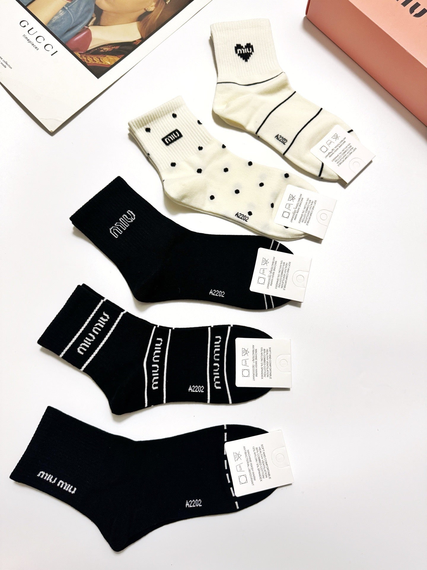 MIUMIU 26S ANKLE SOCKS 410383 (1 BOX)