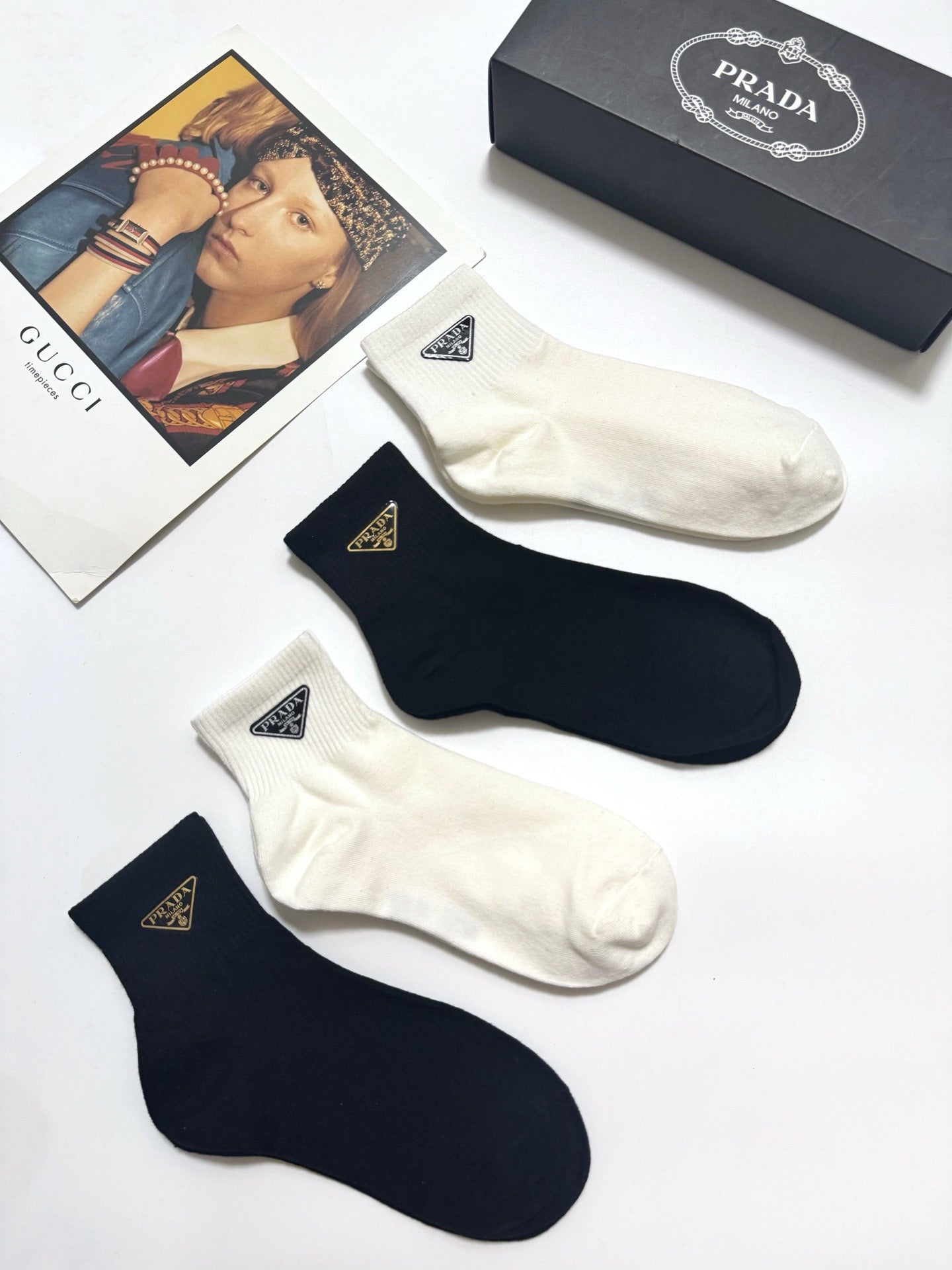PRADA 26S ANKLE SOCKS 410292 (1 BOX)