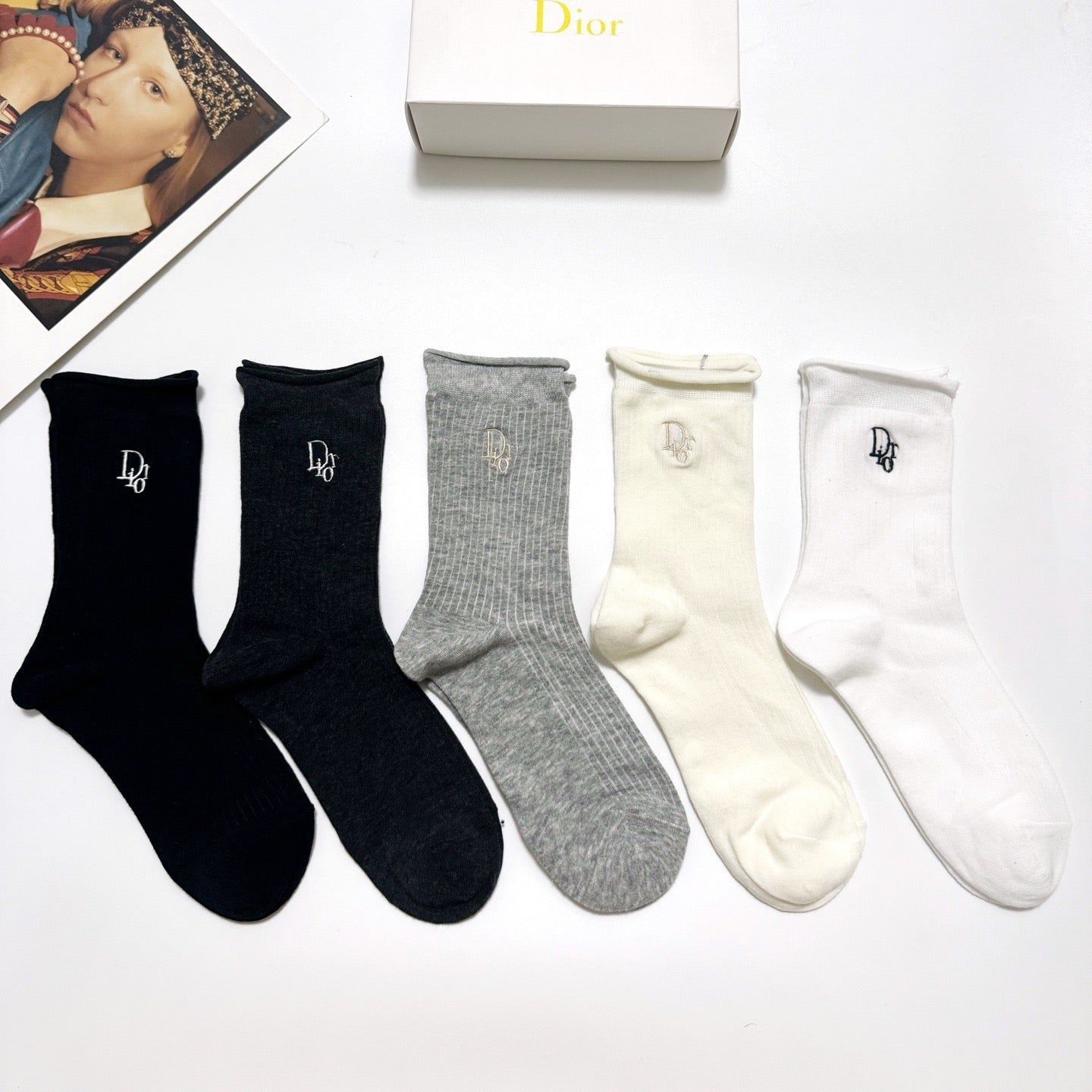 DIOR 26S CREW SOCKS 410293 (1 BOX)