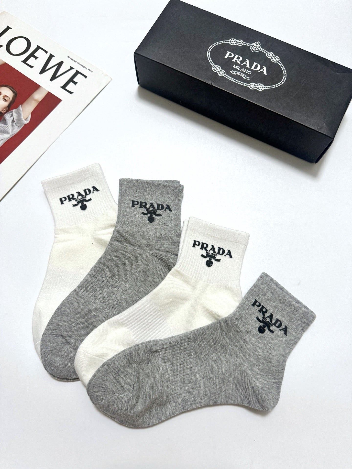 PRADA 26S ANKLE SOCKS 410299 (1 BOX)